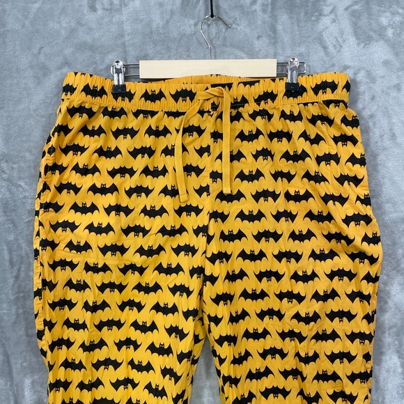 Hanna Andersson Women's XL Pima Cotton PJ Bottoms Orange Bats Pats w/Pockets - Picture 3 of 7